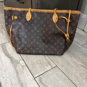 Louis Vuitton Signature Tote in Brown and Gold
